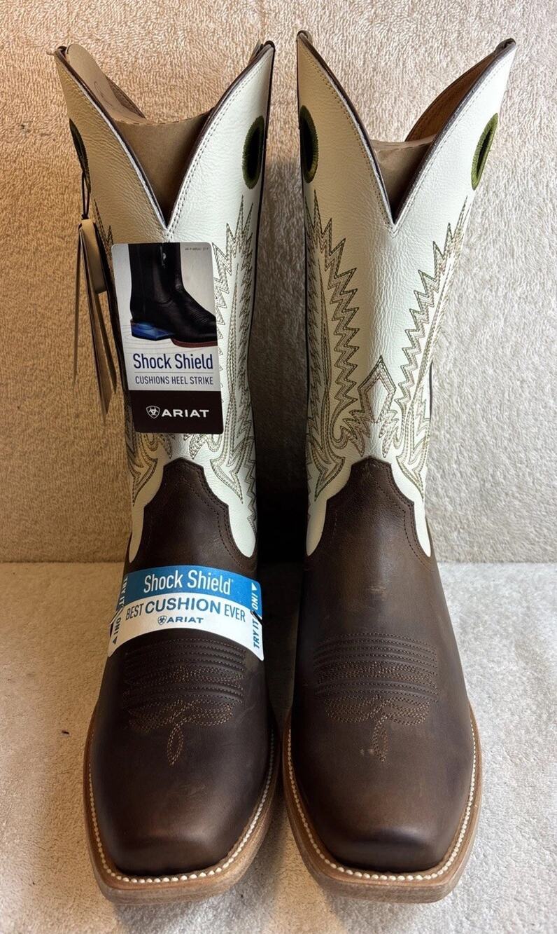 Mens Ariat Southland Western Boots Brown Cowboy Ranch 11.5 EE
